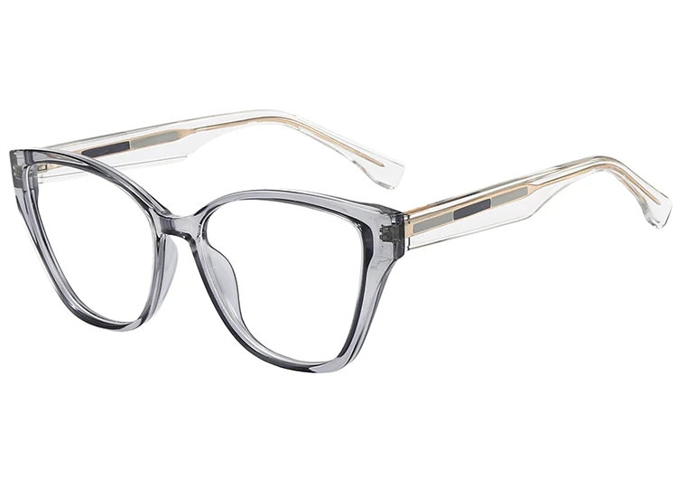 Linear Grid Pattern Colored Core Wire Temple Glasses